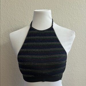 NWT Victoria's Secret Sparkly Multicolor Halter Bralette